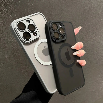 Luxury Armor For Magsafe Magnetic Wireless Charging Case For iPhone 11 12 13 14 15 16 Pro Max Plus Shockproof Hard Cover
